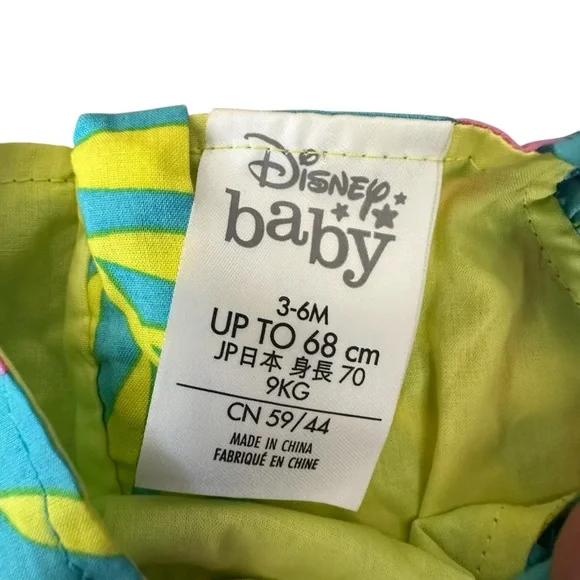 Disney Baby Lilo & Stitch Floral Dress Size 3-6 Months Multicolored Excellent - Picture 3 of 4